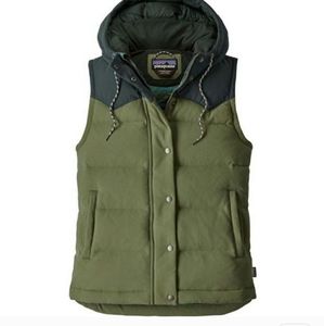 Wmn XS Patagonia Bivy Vest Green Hooded